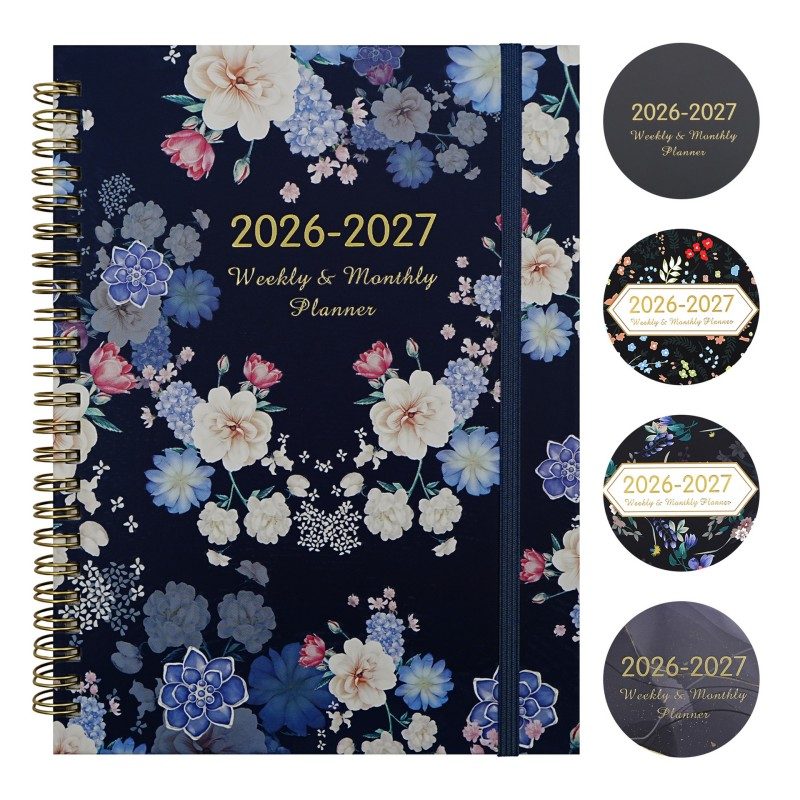 Cuaderno planificador en espiral A5 2026-2027