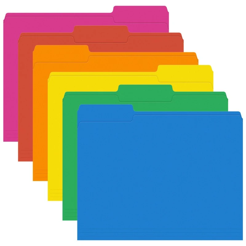 Carpeta divisoria de colores de papel Manila A4