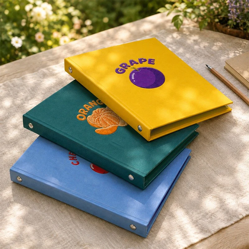 Carpeta archivadora con arco de palanca de hojas sueltas de fruta de PU A4