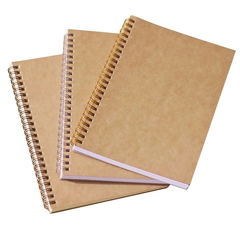 Cuaderno A5 con cubierta de papel kraft en espiral ecológico