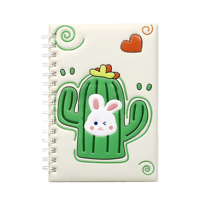 Dibujos animados lindo 3D presionado Cuaderno de espiral