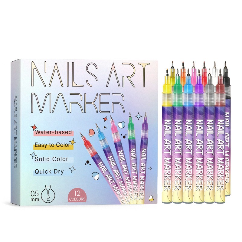 Marcador acrílico para decoración de uñas de colores