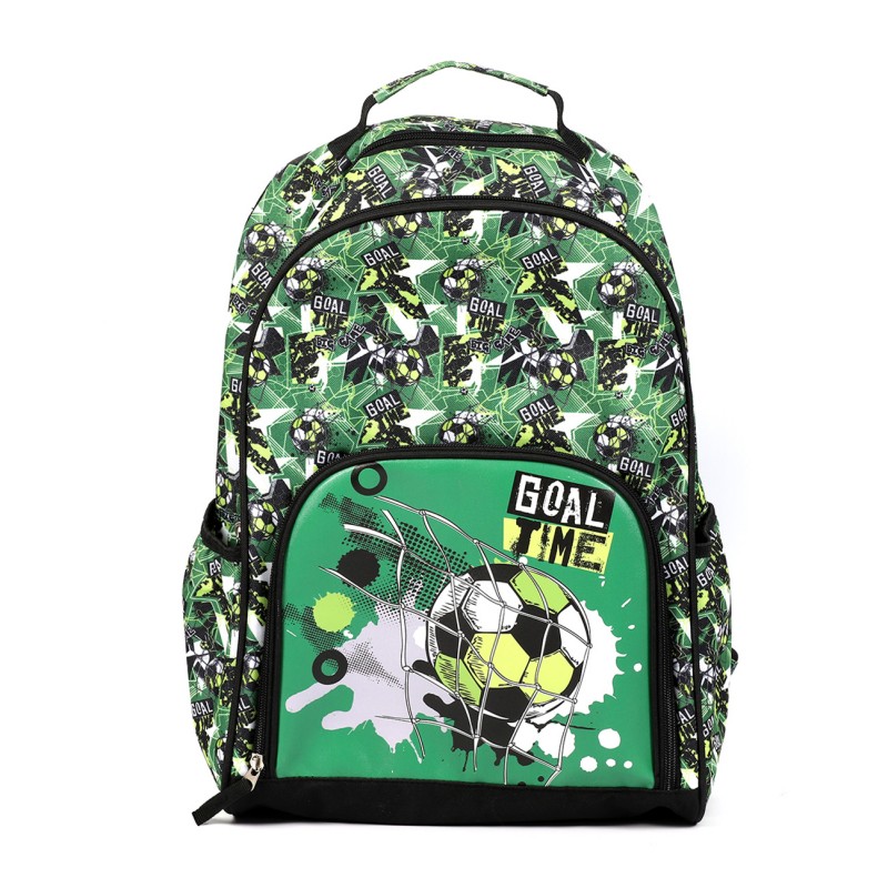 Mochila escolar de PU impermeable de fútbol