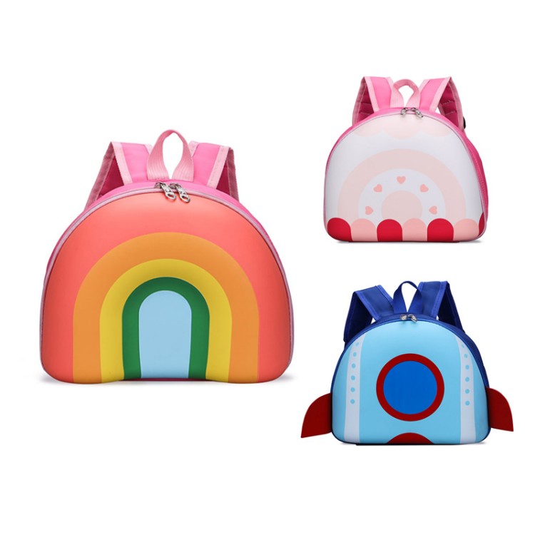 Mochila infantil de dibujos animados 3D de arcoíris